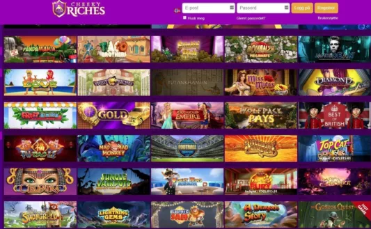 Spilleautomater hos Cheeky Riches Casino