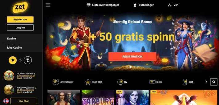 Zet Casino Skjermbilde av Lobby