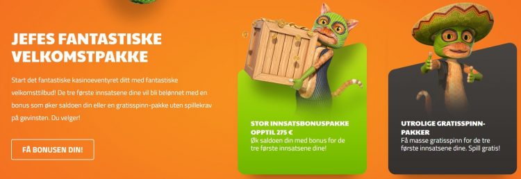 bonus hos casinojefe norge