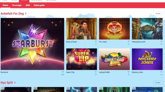 Casinospill og automater hos bingo.com