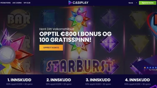Casiplay Casino Lobby Skjermbilde