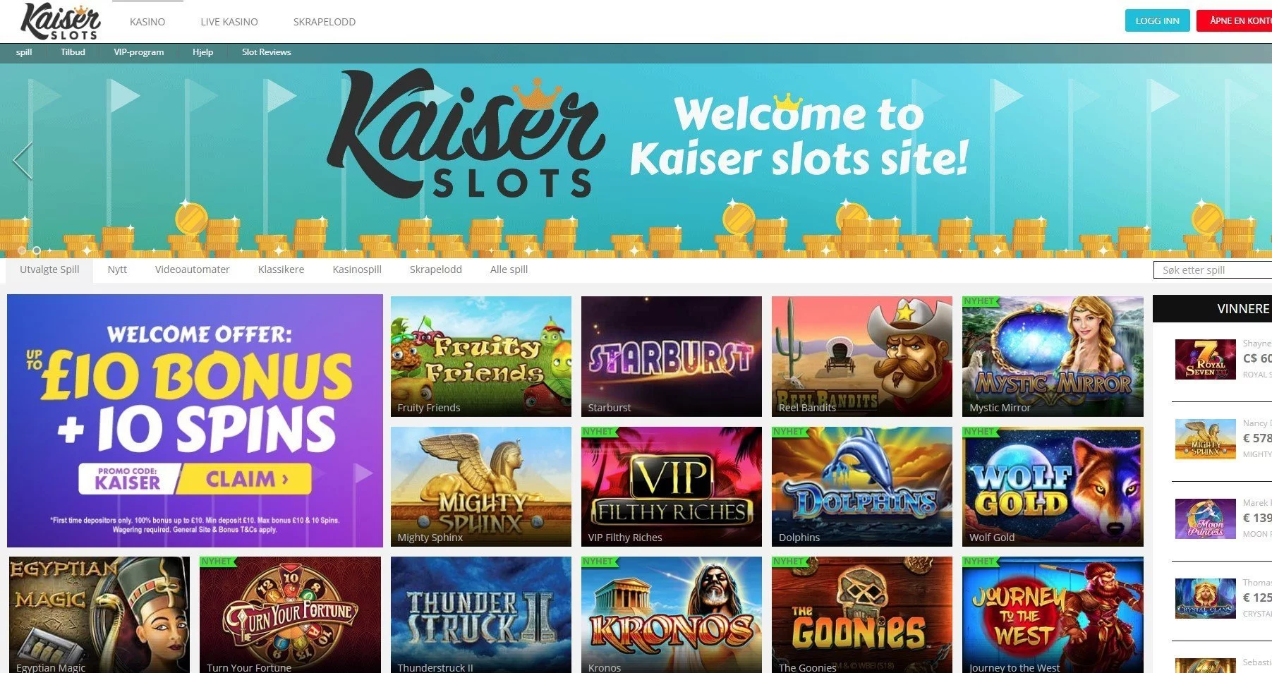 Kaiser Slots Casino Skjermbilde