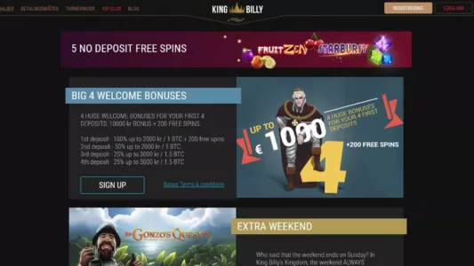 Kampanjer hos King Billy Casino