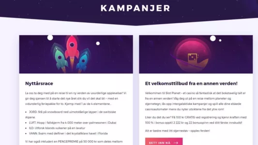 Kampanjer hos Slot Planet Casino
