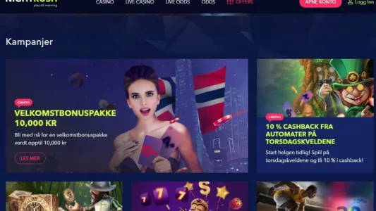 Kampanjer og bonuser hos Nightrush Casino