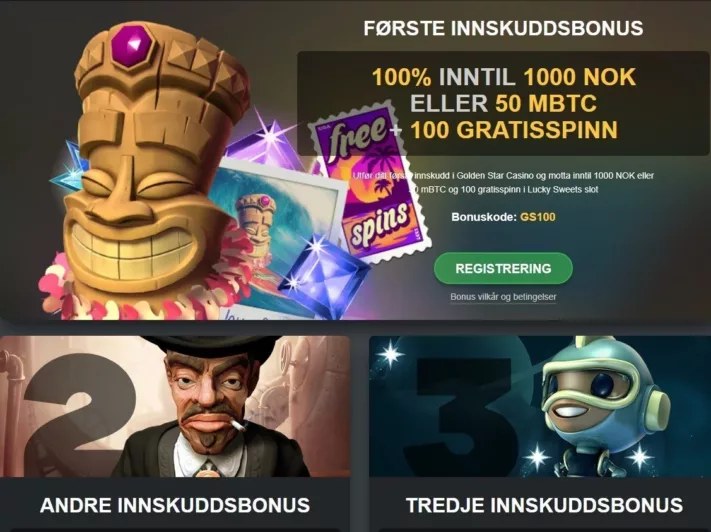 Kampanjer og bonuser hos golden star casino