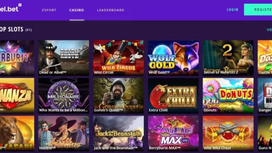 Pixel.bet Casino Skjermbilde av spillutvalg