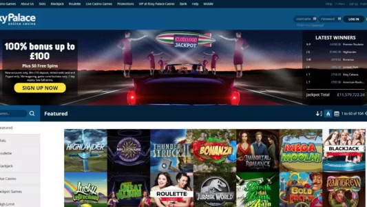 Skjermbilde av Roxy Palace Casino