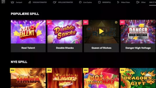 Spillutvalg hos Hyper Casino