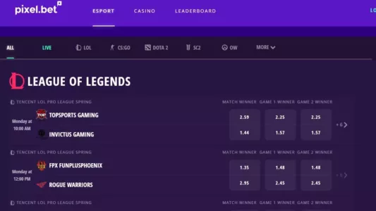 e-sport tipping hos pixel.bet casino