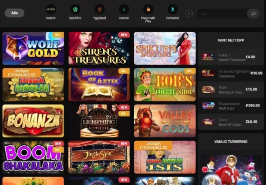 spilleautomater og casinospill hos Betchan Casino