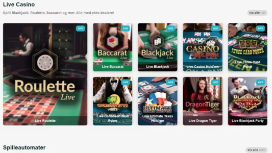 live casino hos luckydays casino