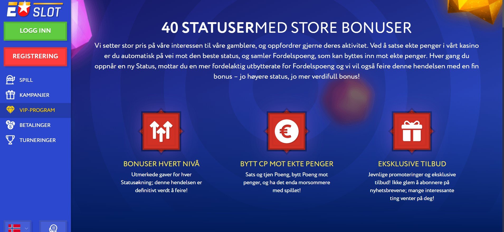 euslot casino vip program