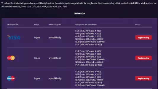 betalingsmetoder hos wildblaster casino
