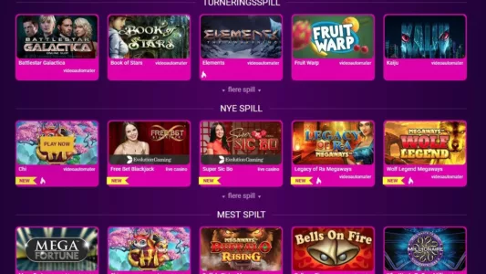 spillutvalg hos no bonus casino