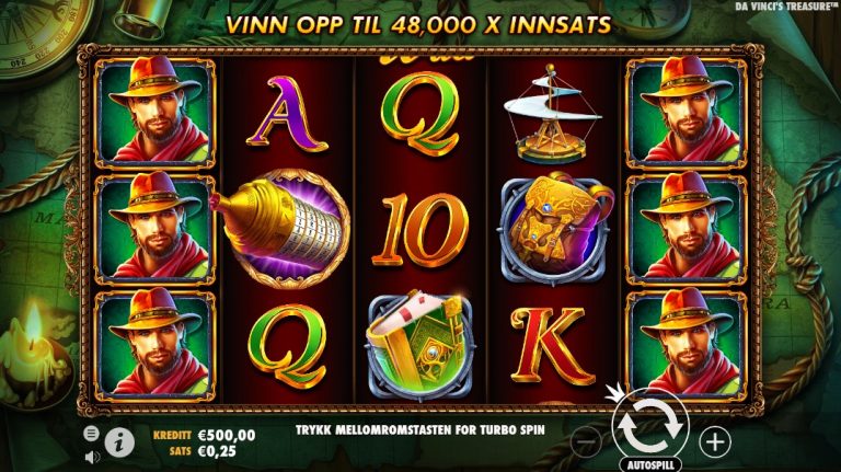 Da Vinci’s Treasure casinotopplisten