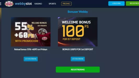 kampanjer hos webbyslot casino
