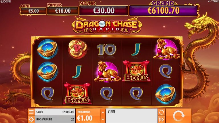 Dragon Chase casinotopplisten