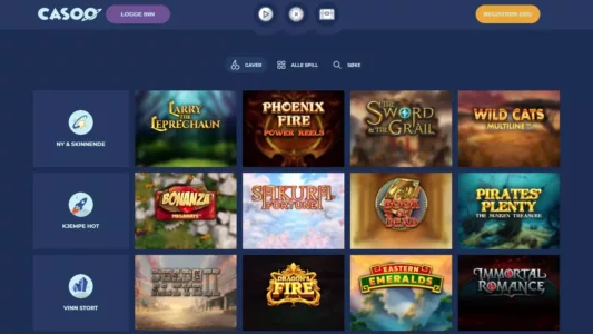 spillutvalg hos casoo casino