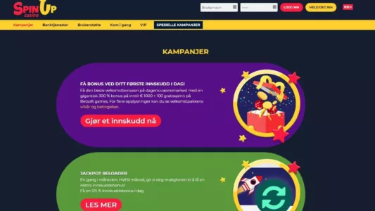 spinup casino kampanjer