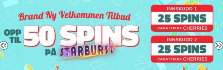 velkomstbonus hos seven cherries casino