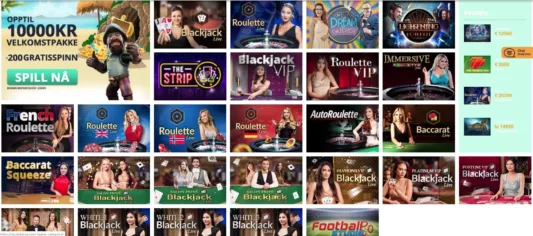 live casinoet hos slotanza casino