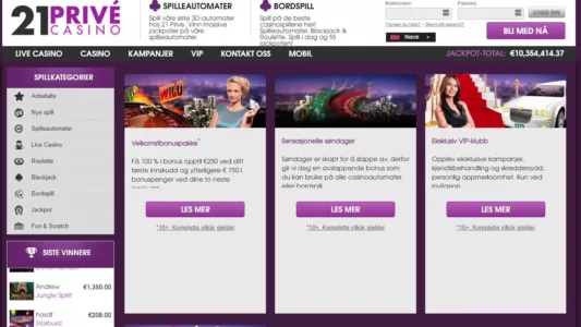 21prive casino kampanjer