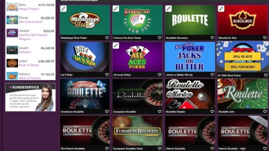 casinoutvalg hos 21 prive casino