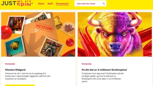 justspin casino norge bonus 2