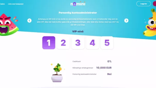 vip program hos nomini casino