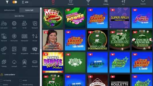 spillutvalg hos ilucky casino