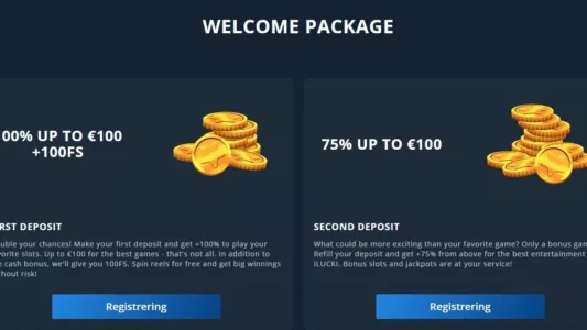 velkomstpakke hos ilucky casino