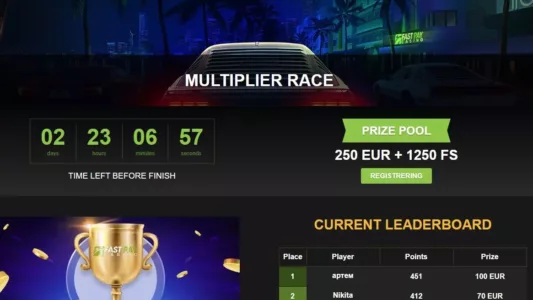 fast pay casino multiplier race