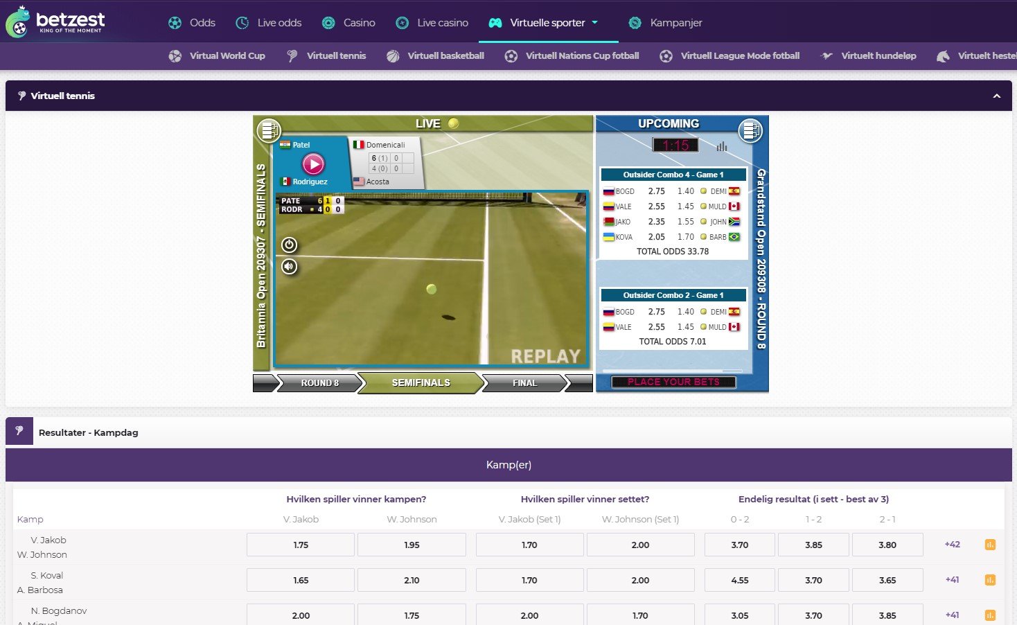 virtuell sport hos betzest casino