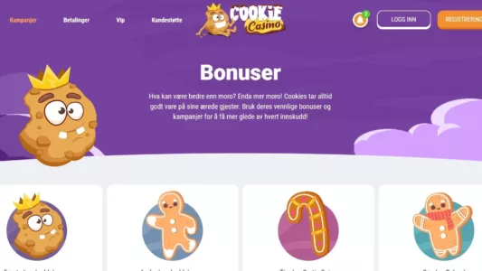 cookie casino kampanjer og bonuser