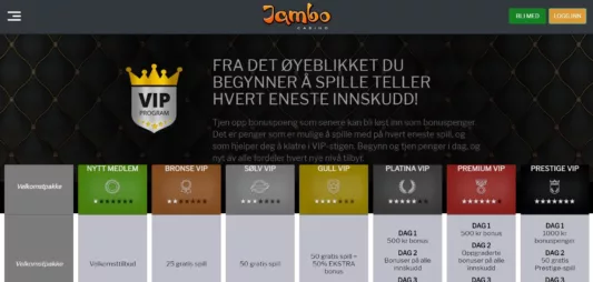 jambo casino vip program