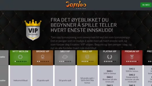 jambo casino vip program