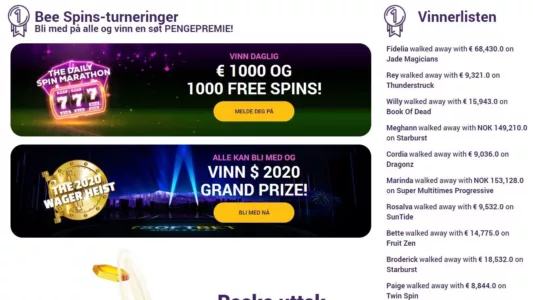 bee spins casino omtale 4