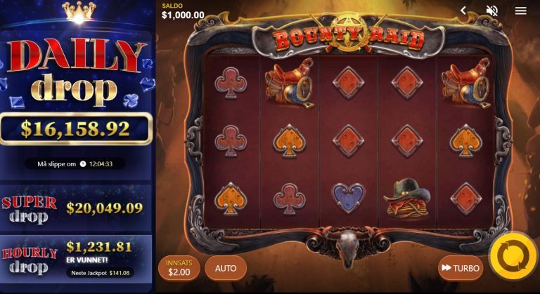 Bounty Raid casinotopplisten