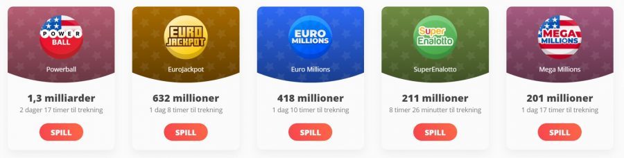 megalotto lotterier og jackpoter