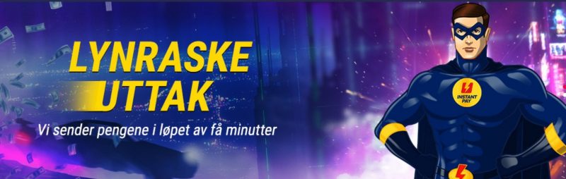 instant pay casino med raske uttak