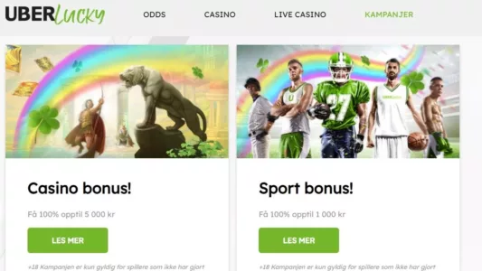 uberlucky casino bonuser norge