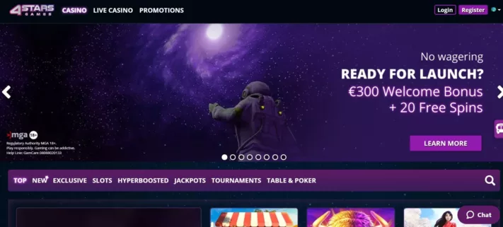 4StarsGames Casino omtale