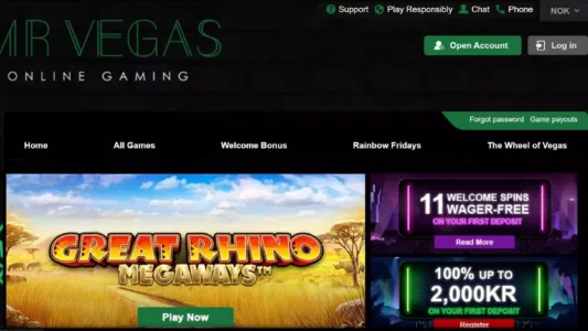 mr vegas casino norge omtale