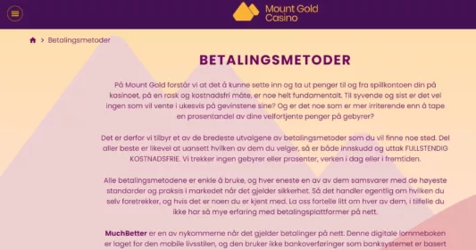 mount gold casino norge 4