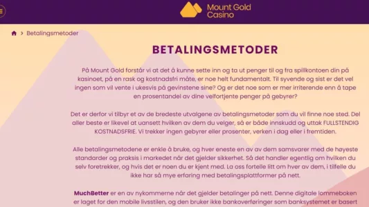 mount gold casino norge 4