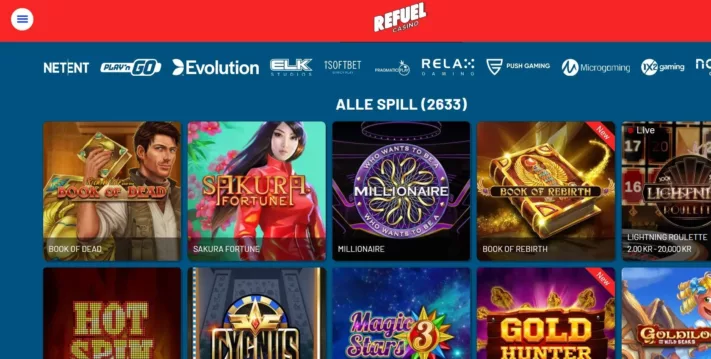 spill hos refuel casino