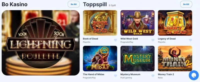 icebet casino norge spillutvalg