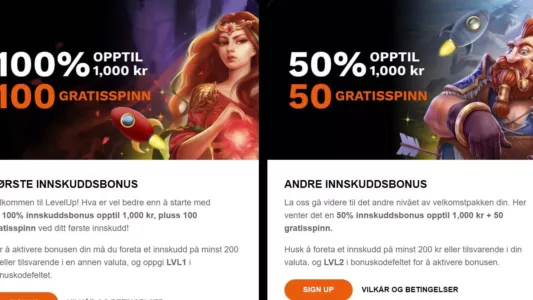 levelup casino norge kampanjer