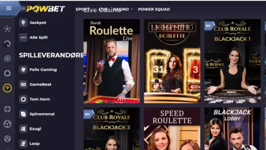 powbet casino norge omtale 4 live casino